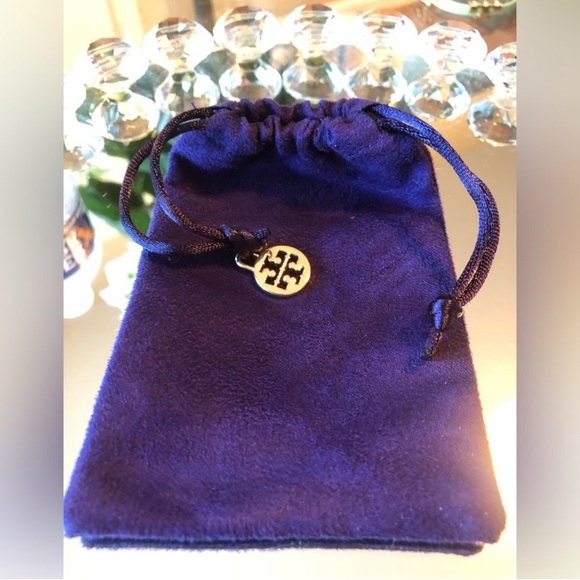 Tory Burch Purple Velvet with Gold Hardware Jewelry Pouch - Picture 2 of 6